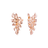 Thousand leaves earrings in 14K Gold, Rose Gold, Rose Gold two tone plating colors