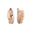 Rose Gold two tone earrings