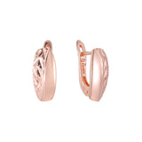 Aretes en Oro 14K, Oro Rosa, baño en dos tonos