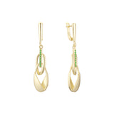 Lock linking drop earrings in 14K Gold, Rose Gold, two tone plating colors