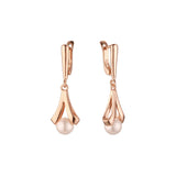 Rose Gold pearl earrings