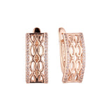 Earrings in Rose Gold, two tone plating colors