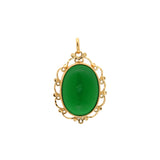 Cabochon colorful Onyx 18K Gold pendant