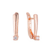 Solitaire earrings in 14K Gold, Rose Gold plating colors