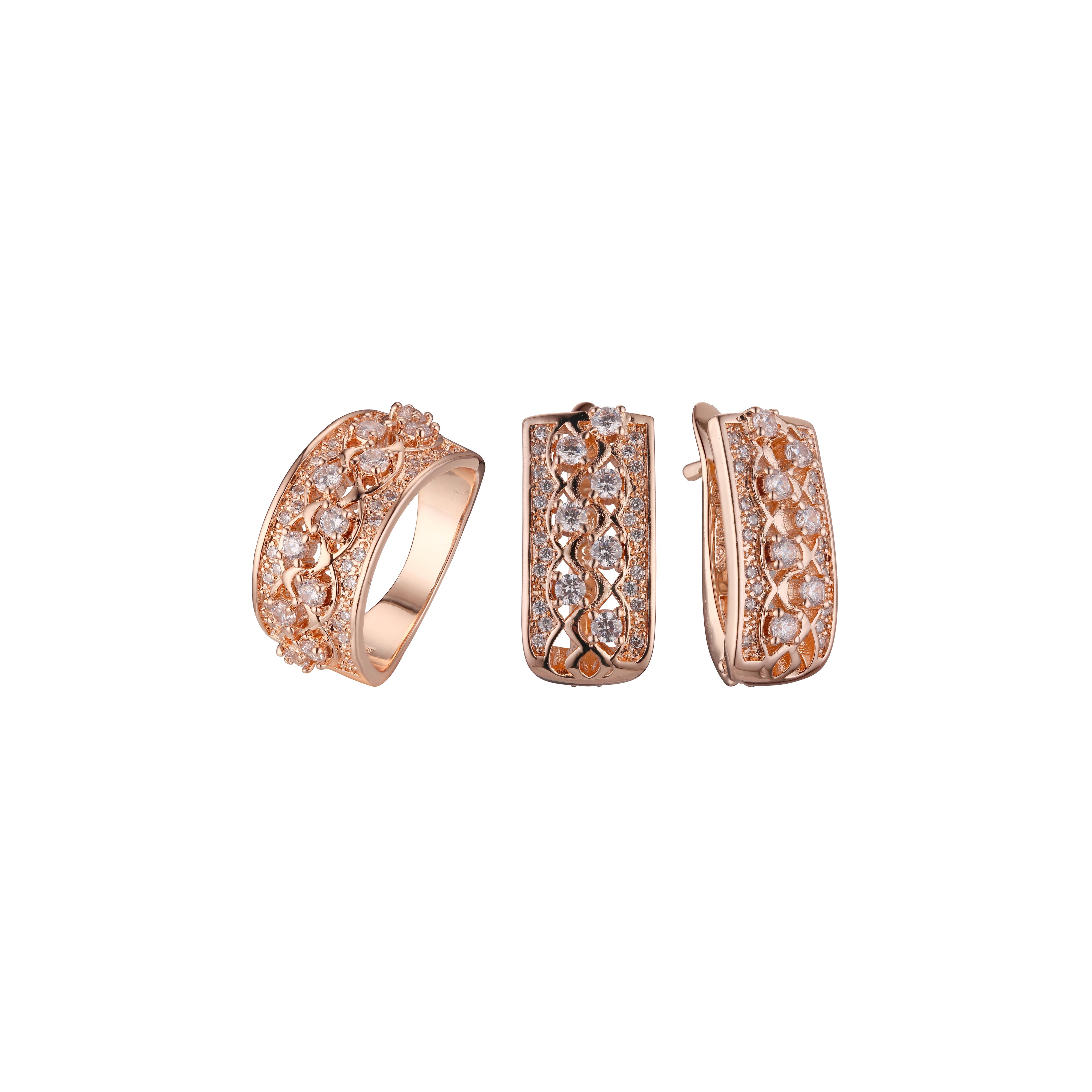 Rose Gold ultra luxurious cluster set