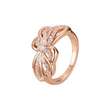 Rose Gold two tone fashion rings