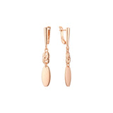 Aretes de eslabones de cadena en Oro de 14K, baño de Oro Rosa colores