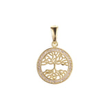 Halo tree and root pendant in Rose Gold, 14K Gold plating colors