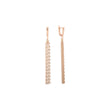 Rose Gold long chain link drop earrings