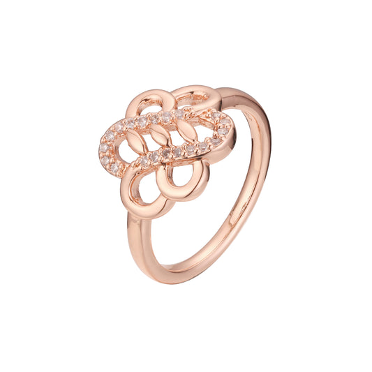 Anillos diseño liso en Oro de 14K, colores baño de Oro Rosa