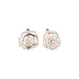 Earrings in Rose Gold, two tone plating colors