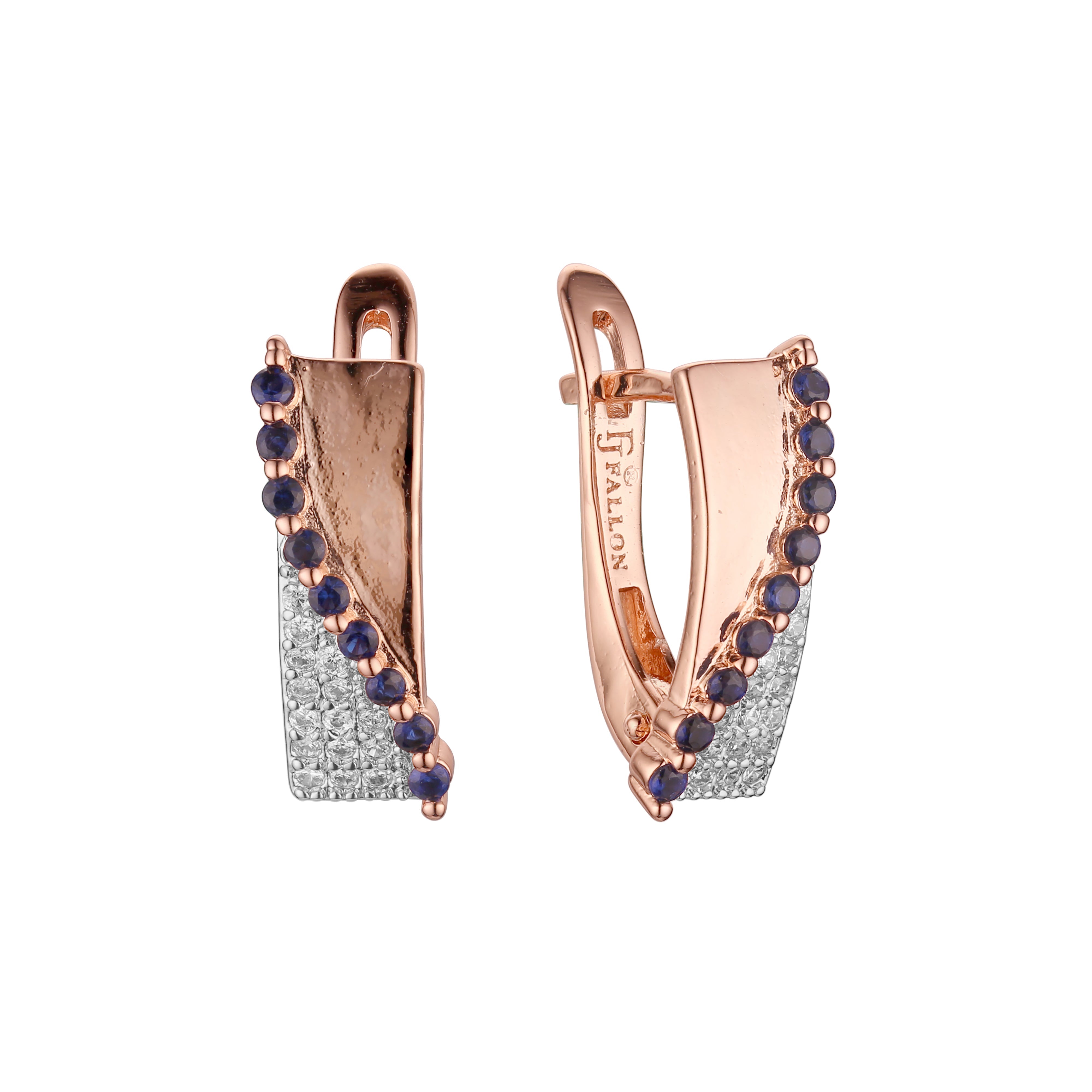 Earrings in Rose Gold, two tone plating colors