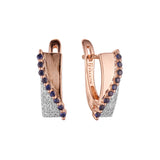 Earrings in Rose Gold, two tone plating colors