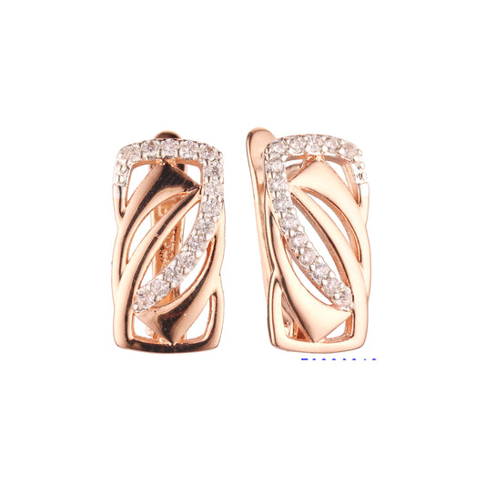 Rose Gold two tone earrings