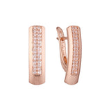 Aretes en Oro 14K, Oro Rosa, baño en dos tonos