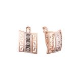 Rose Gold two tone earrings