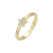 14K Gold star open rings