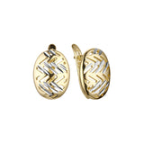 Earrings in 14K Gold, Rose Gold, two tone plating colors