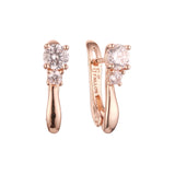 Earrings in Rose Gold, two tone plating colors