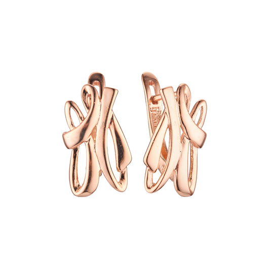 Earrings in Rose Gold, two tone plating colors