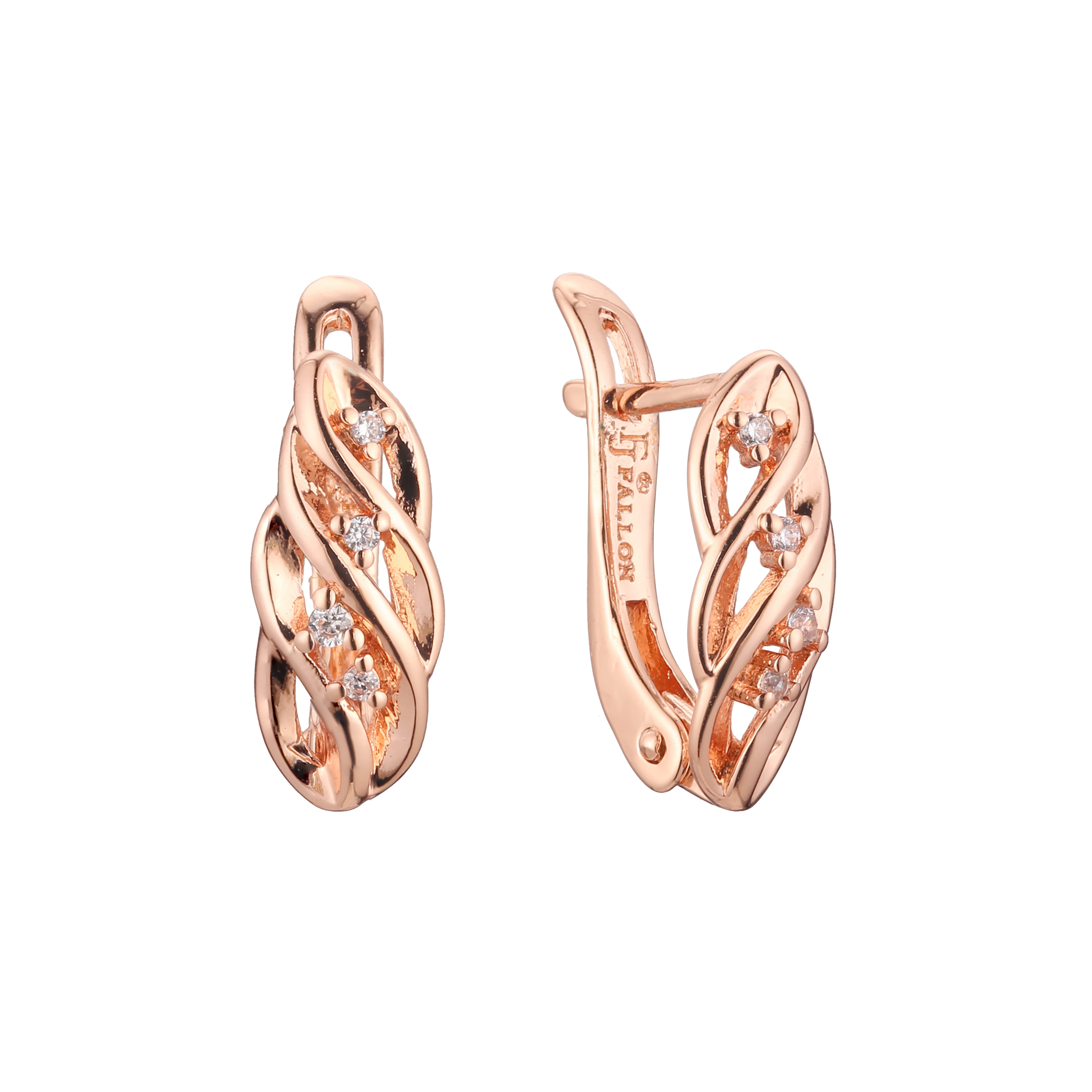 Pendientes en Oro de 14K, baño de Oro Rosa colores