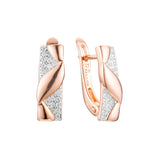 Earrings in 14K Gold, Rose Gold, two tone plating colors