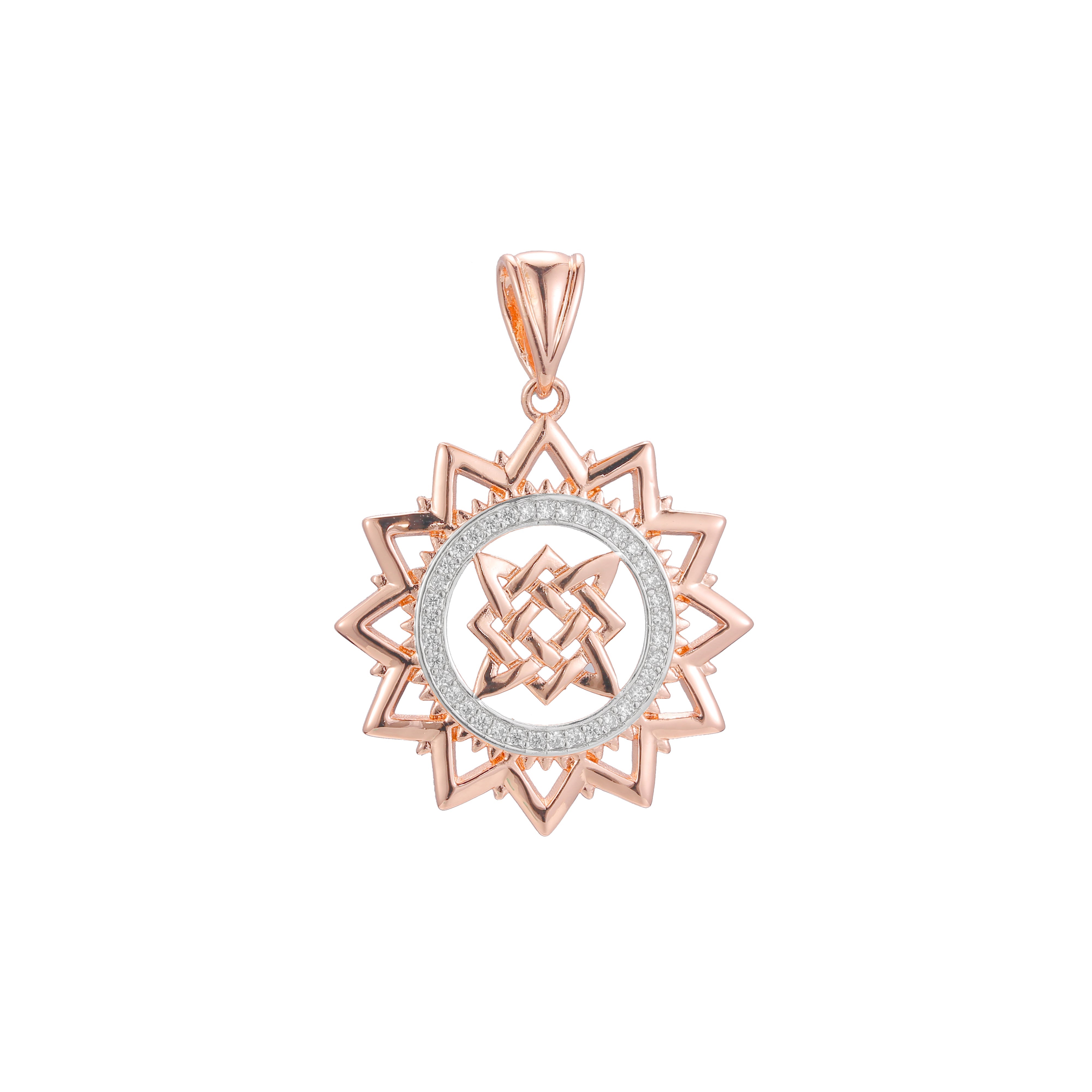 Pendant in Rose Gold two tone, 14K Gold plating colors