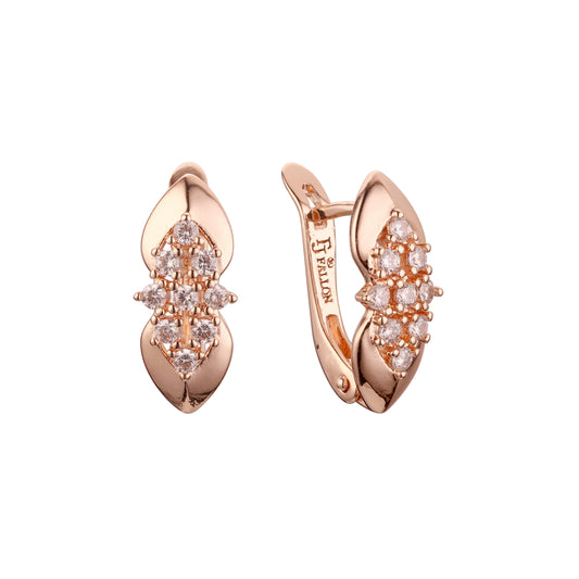 Pendientes de oro rosa