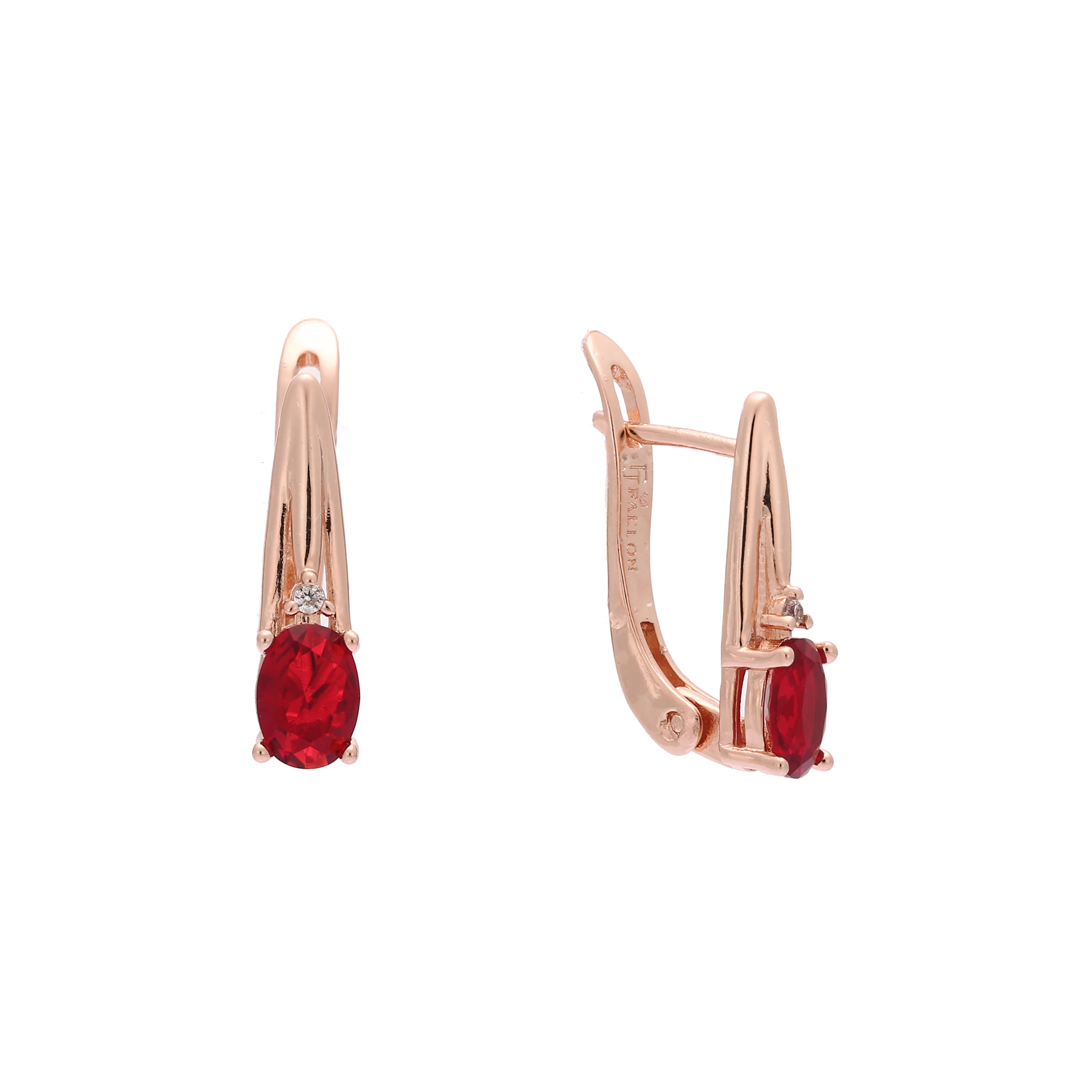 Rose Gold solitaire earrings