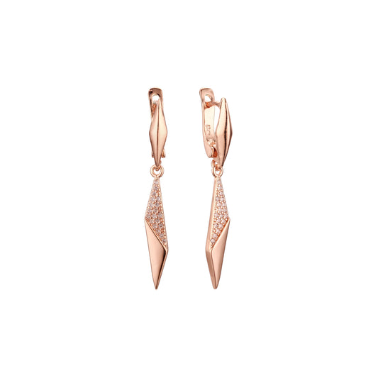 Pendientes de oro rosa