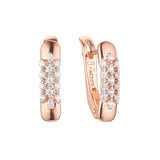 Earrings in Rose Gold, two tone plating colors