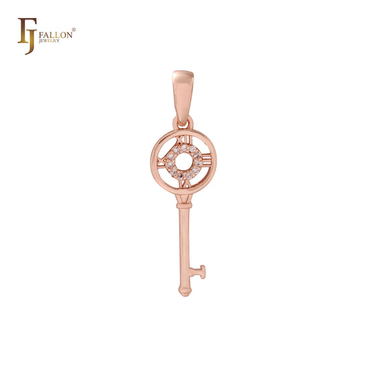 Key of time 14K Gold, Rose Gold pendant