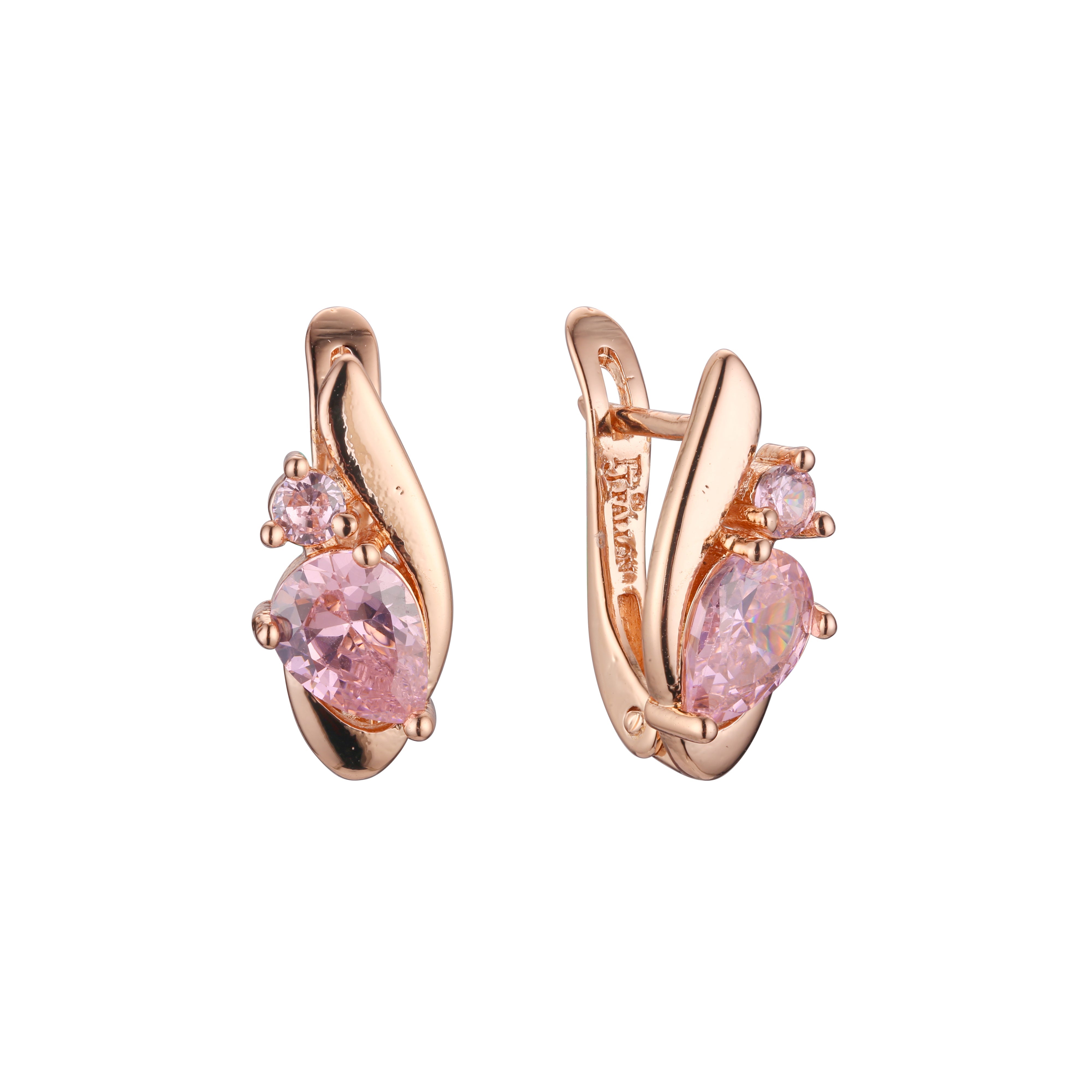 Pendientes de oro rosa