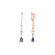 Cluster earrings in 14K Gold, Rose Gold plating colors