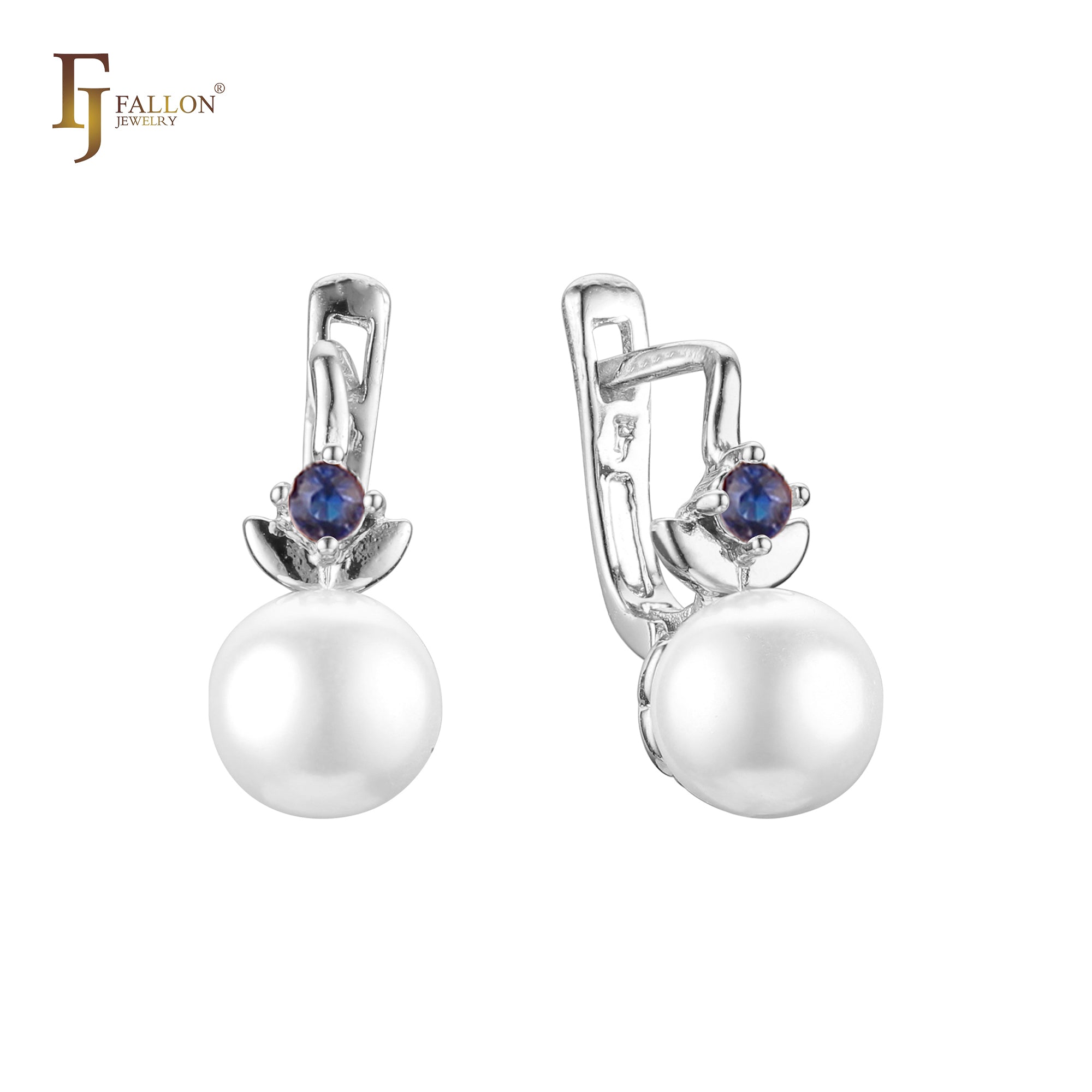 Elegant pearl earrings in 14K Gold, Rose Gold plating colors