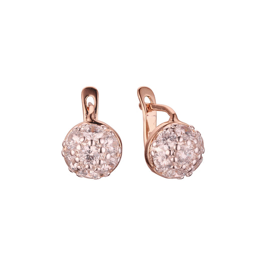 Earrings in 14K Gold, Rose Gold, two tone plating colors