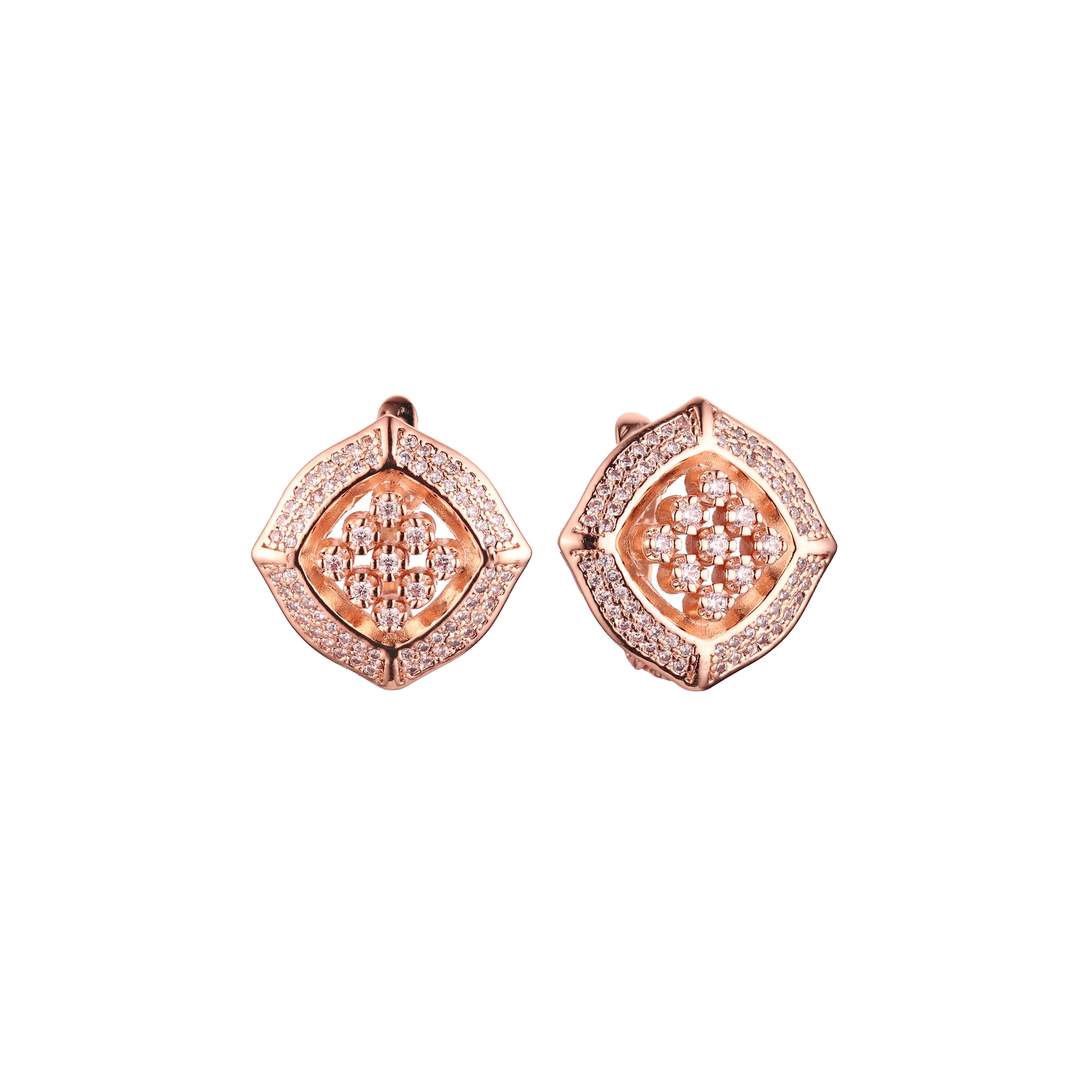 Pendientes en Oro de 14K, baño de Oro Rosa colores