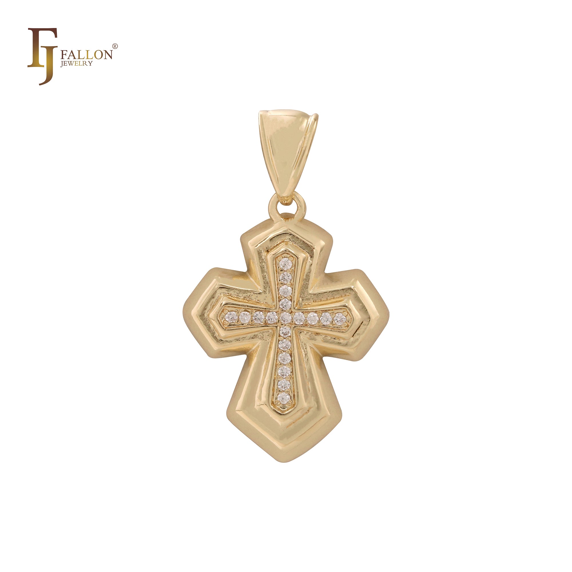 Pingente reversível Passion 14K Gold, Rose Gold Cross