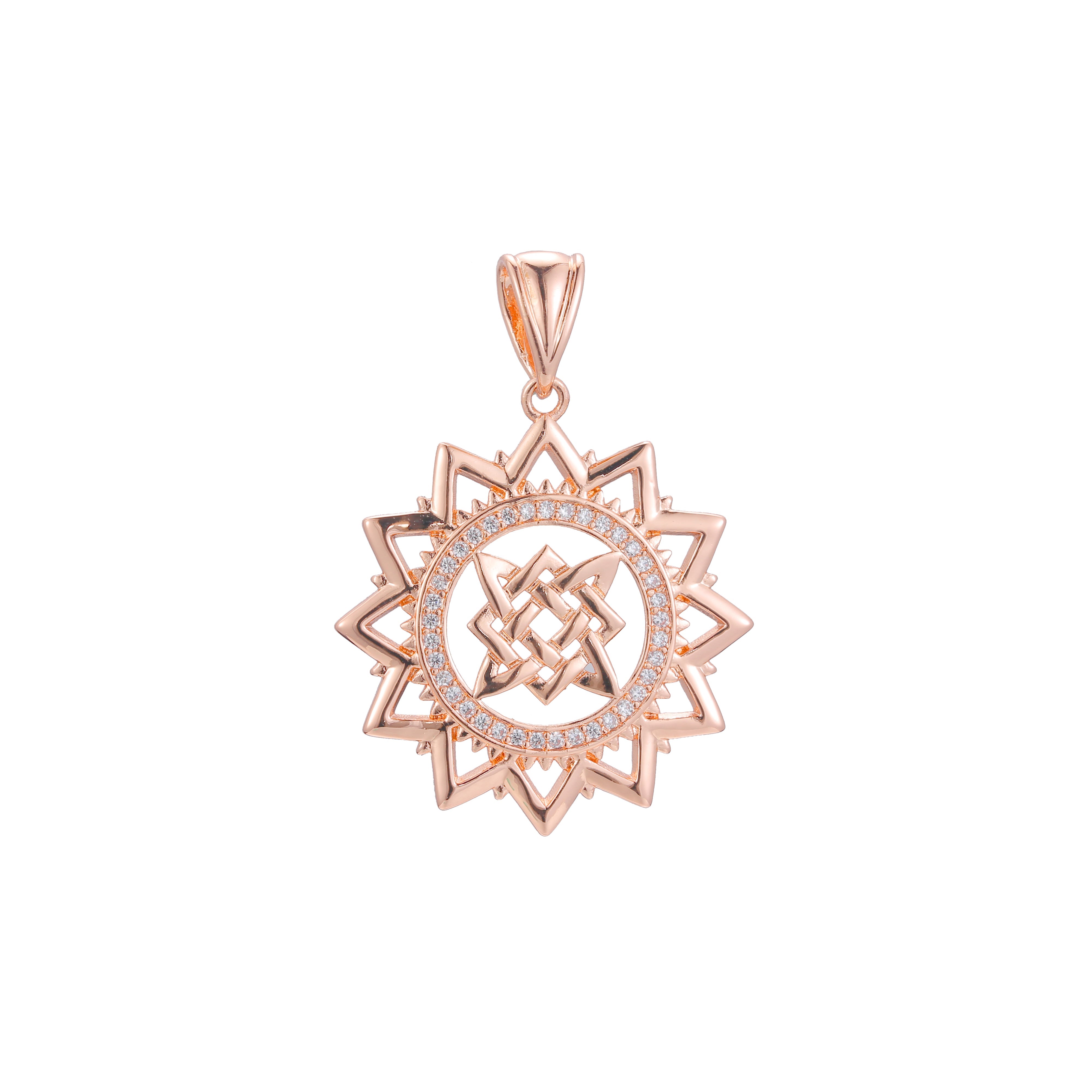 Pendant in Rose Gold two tone, 14K Gold plating colors