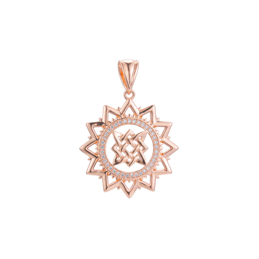 Pendant in Rose Gold two tone, 14K Gold plating colors