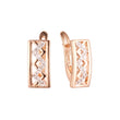 Earrings in Rose Gold, two tone plating colors