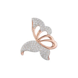 Dije mariposa en Oro Rosa, Oro 14K, baño de dos colores