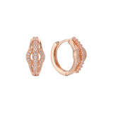 Huggie earrings in 14K Gold, Rose Gold plating colors