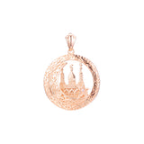 Islamic temple Pendant in Rose Gold, 14K Gold plating colors