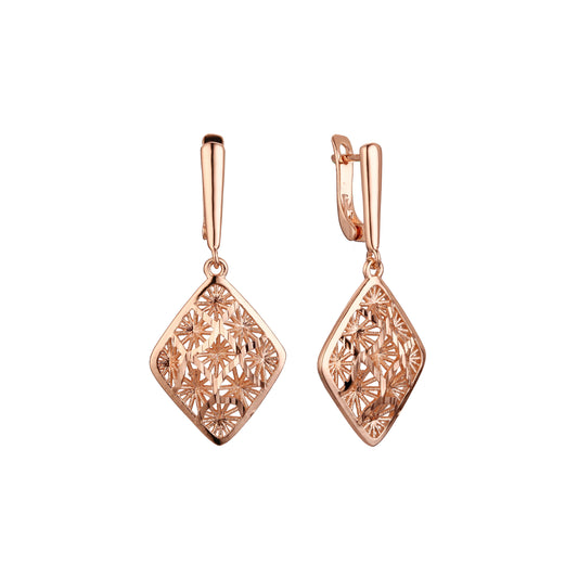 Pendientes de oro rosa