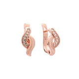 Earrings in Rose Gold, two tone plating colors