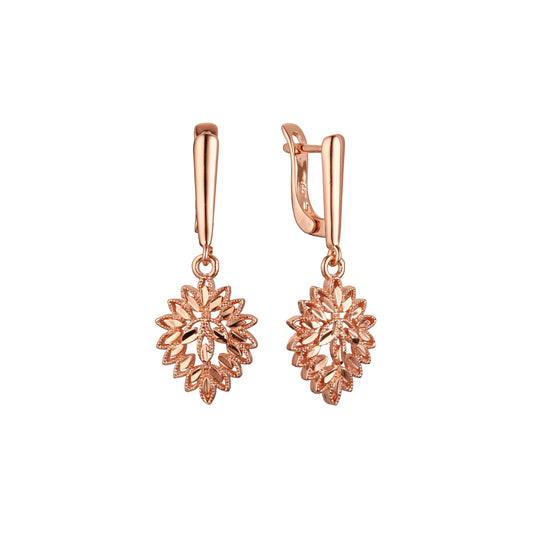 Pendientes de oro rosa