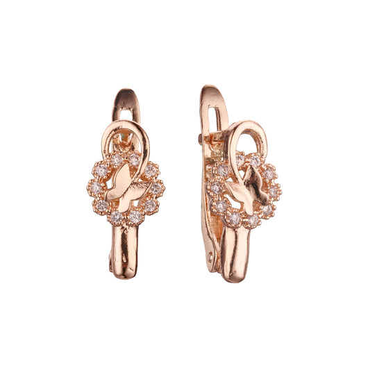 Pendientes de oro rosa