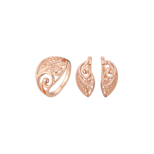 Rose Gold Renaissance filigree set