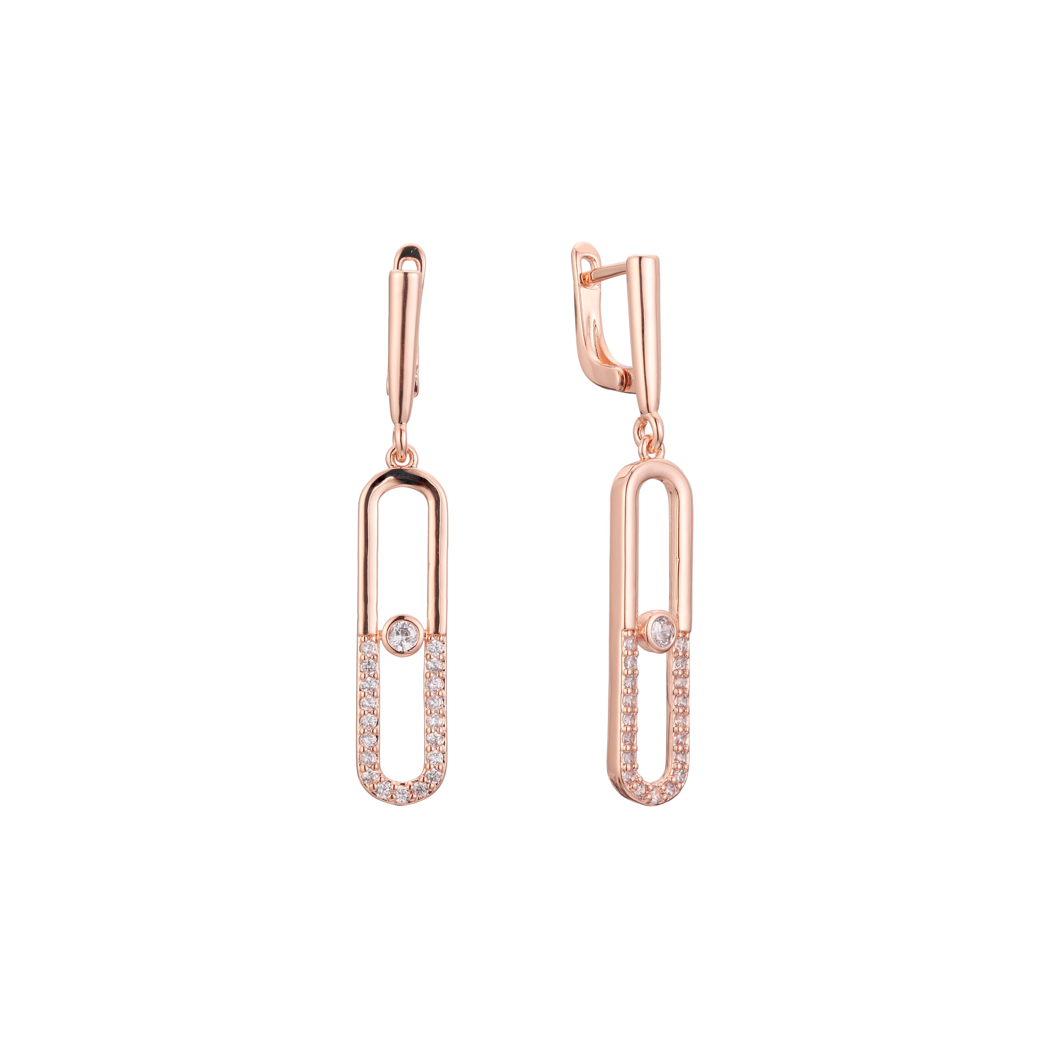 Pendientes de oro rosa